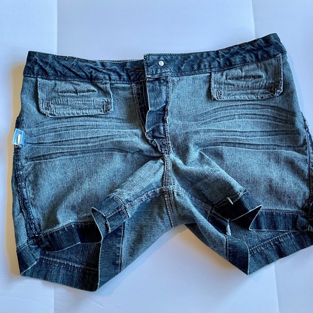 a.n.a Shorts, Size 12, Denim, Blue Jean, Womens, XX Belt loops, Distressed Line - Picture 11 of 13